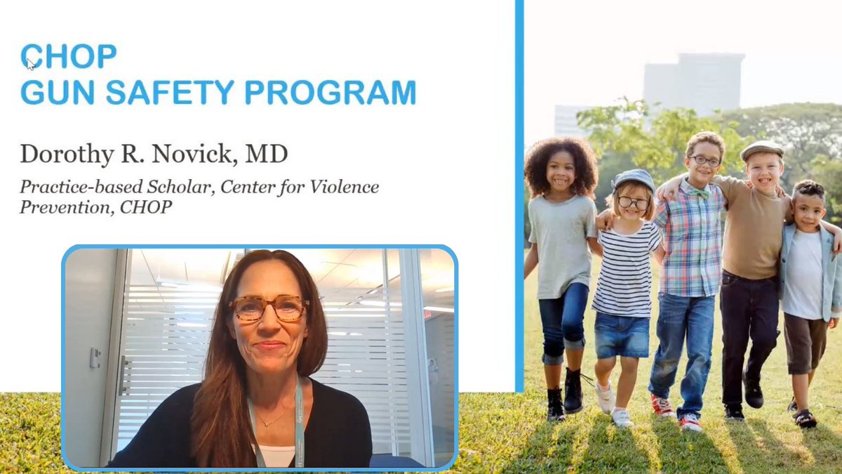 CVP Practice-Based Scholar Dorothy Novick, MD presented to 800+ CHOP employees about <a href="/ChildrensPhila/">Children's Hospital</a>'s commitment to gun safety, including our Gun Safety Program &amp; CHOP's participation in <a href="/NorthwellHealth/">Northwell Health</a>'s public awareness/education campaign. Learn more: bit.ly/3iFZ6eD