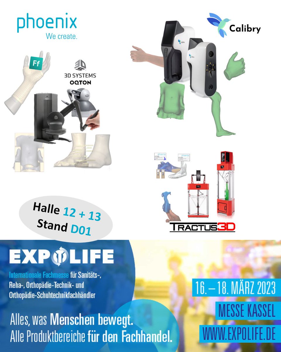 We’re looking forward to seeing you in Kassel next week! Visit our booth to see the full potential of digital process chains in orthopedics! Stop by for a live demo of…
<a href="/calibry3d/">Calibry</a> #3dscanning
@oqtonai #geomagicfreeform
<a href="/tractus3d/">Tractus3D</a> #3dprinting
Or just have a chat with us! 🤚🏽