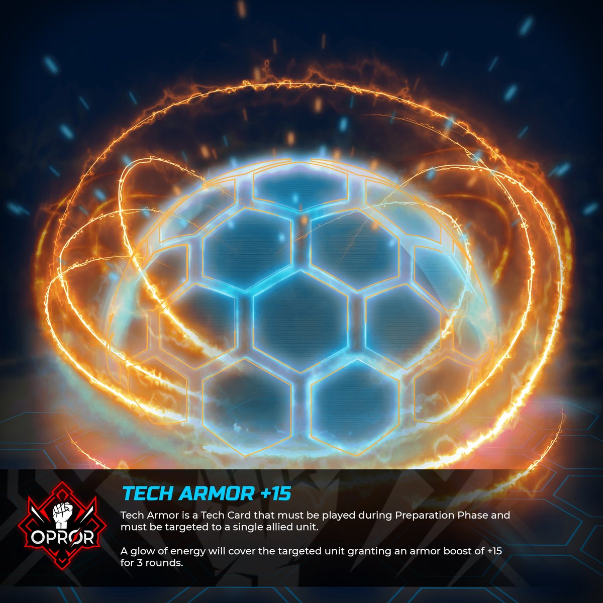 You already met the tanks...   now get to know the Techs and Gears of Opror. 

#opror #nftgame #battletanks #techcards #gearcards #tcg #autochess