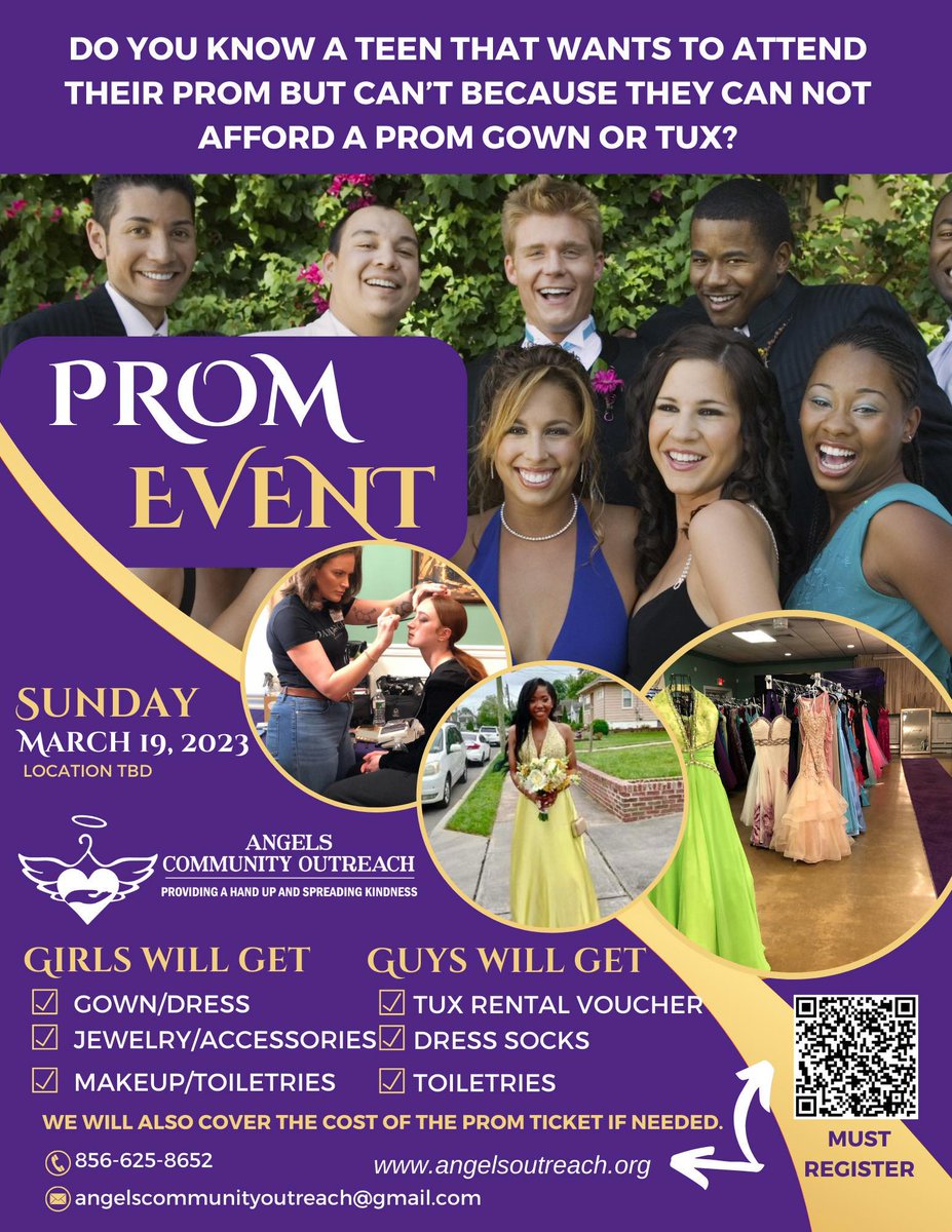 Attn: Woodbury students!! <a href="/AngelOutreach/">Angels Community Outreach</a> is running a prom event!! #woodburypride #goherd