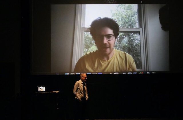 MasonGross's tweet photo. Huge congrats to filmmaker @DanielRoher, whose documentary “Navalny” won the Best Documentary Feature Oscar last night. Roher visited with our @RU_Film students via Zoom in November to discuss the film. https://t.co/Tqpc5mslGQ
