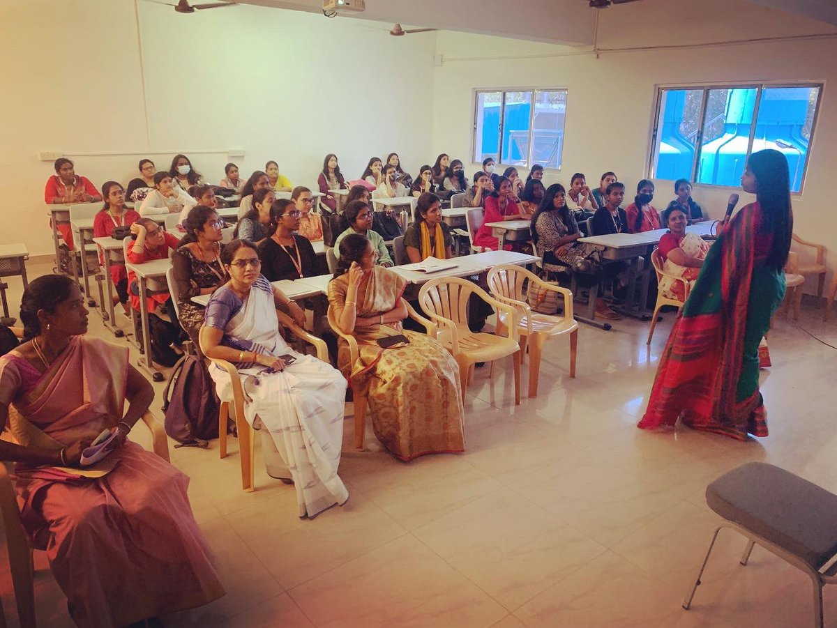 Classroom is an entrance to the world 

Special talk with girls of MOP College Chennai . 

Dr Saranya Jaikumar 
Educational Psychologist