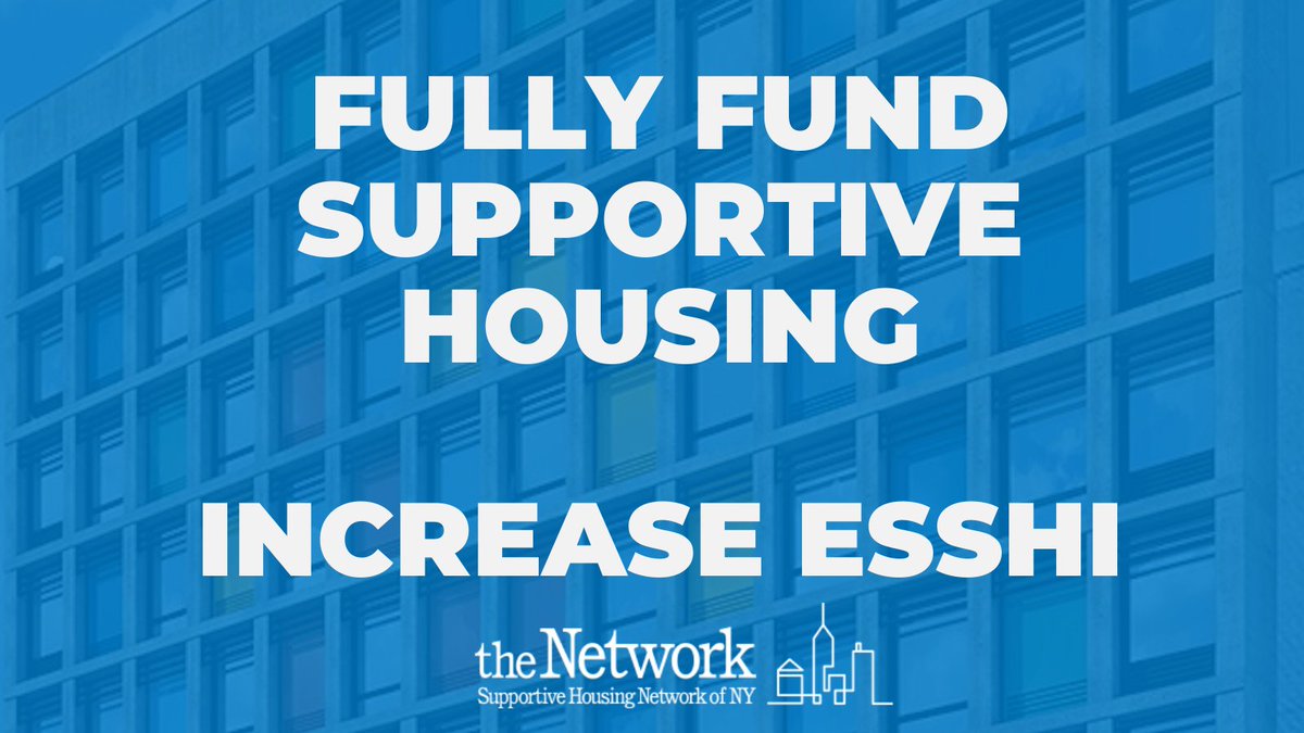 Sharp increases in the costs of land, labor, materials + interest rates, have eaten away at the 7 yr old Empire State Supportive Housing Initiative (ESSHI) rate. The state needs to increase the per unit ESSHI rate to meet the needs of today.<a href="/NYSenate/">New York State Senate</a> <a href="/NYSA_Majority/">NY Assembly Majority</a> <a href="/theNetworkNY/">The Supportive Housing Network of NY</a>