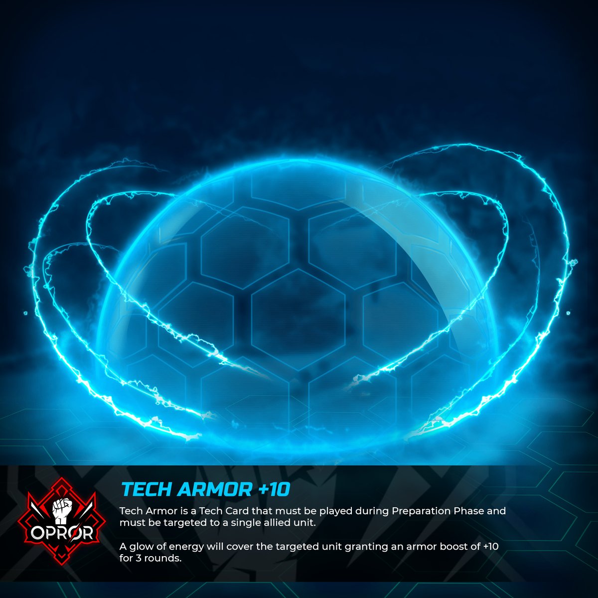 You already met the tanks...   now get to know the Techs and Gears of Opror. 

#opror #nftgame #battletanks #techcards #gearcards #tcg #autochess