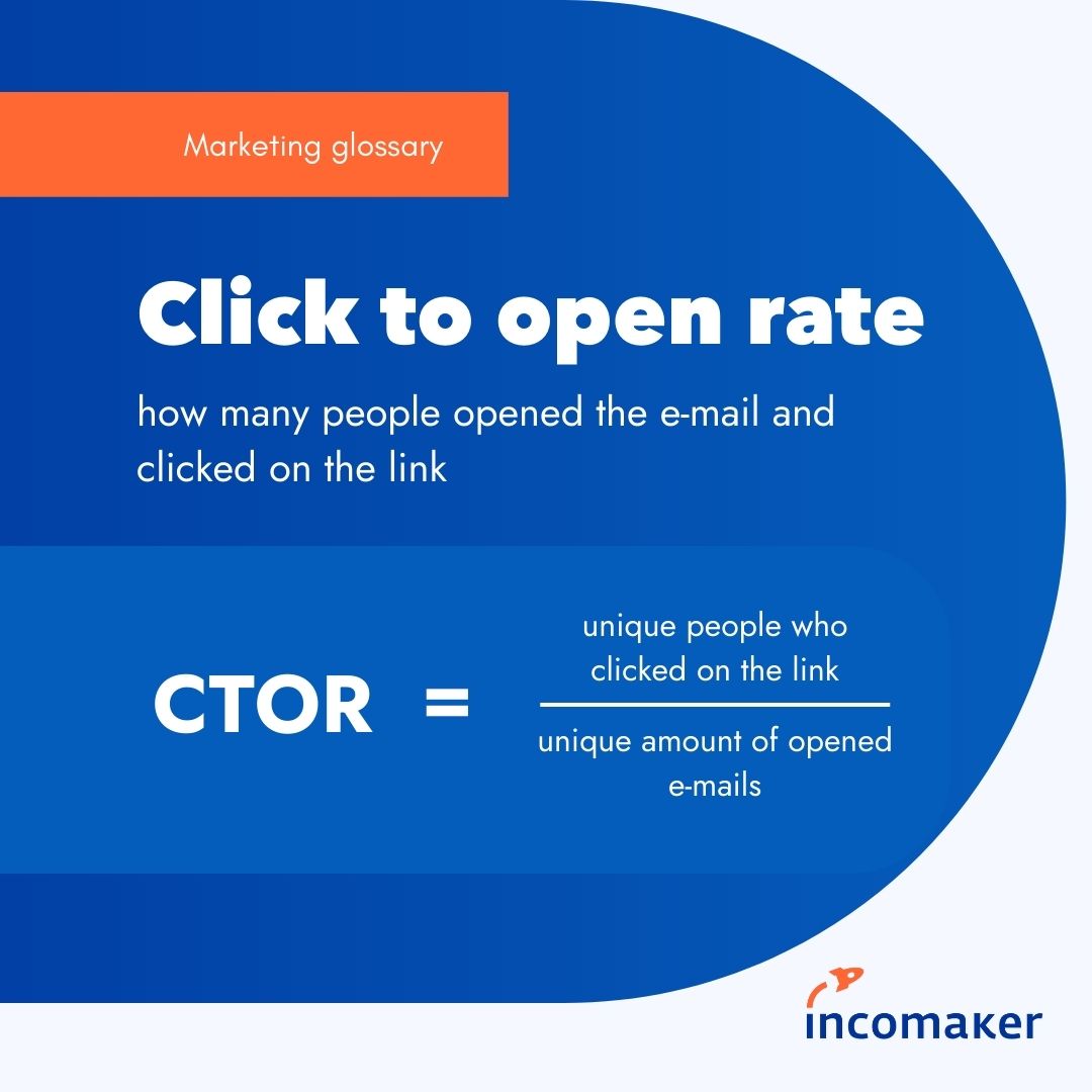 Are you measuring the success of your email campaigns? ✨ One of the key metrics for evaluating their quality is CTOR which tells us the ratio of the unique number of people who opened your e-mail and clicked on the link in it.
