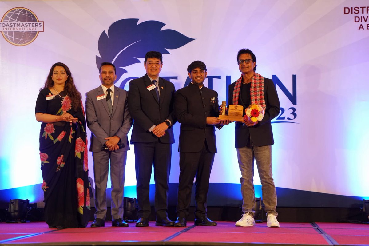 D41Toastmasters's tweet photo. The Toastmasters Citation 2023 in Nepal was a testament to the power of the Toastmasters program in transforming lives and empowering individuals to achieve their full potential.  Here are few glimpses✨ https://t.co/4503XUJKKv