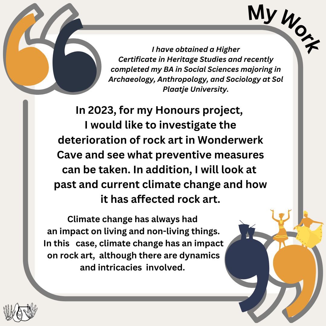saasst_society's tweet photo. Meet Thami! Our next Student Spotlight feature:
#archaeology #youngarchaeologist #studentspotlight #saasc #climatechange #rockart https://t.co/CFuEf7J7vj