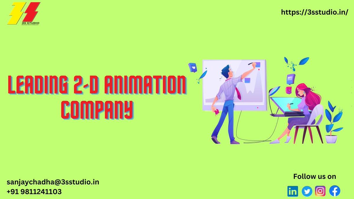 #3sstudio is a leading #2danimation company in #India helping many business organizations in creating the best ever #animatedvideos. To know more about our #2danimationservices visit:- tinyurl.com/2z4zc84c #animation #animatedvideos #video #videoproduction #business #growth