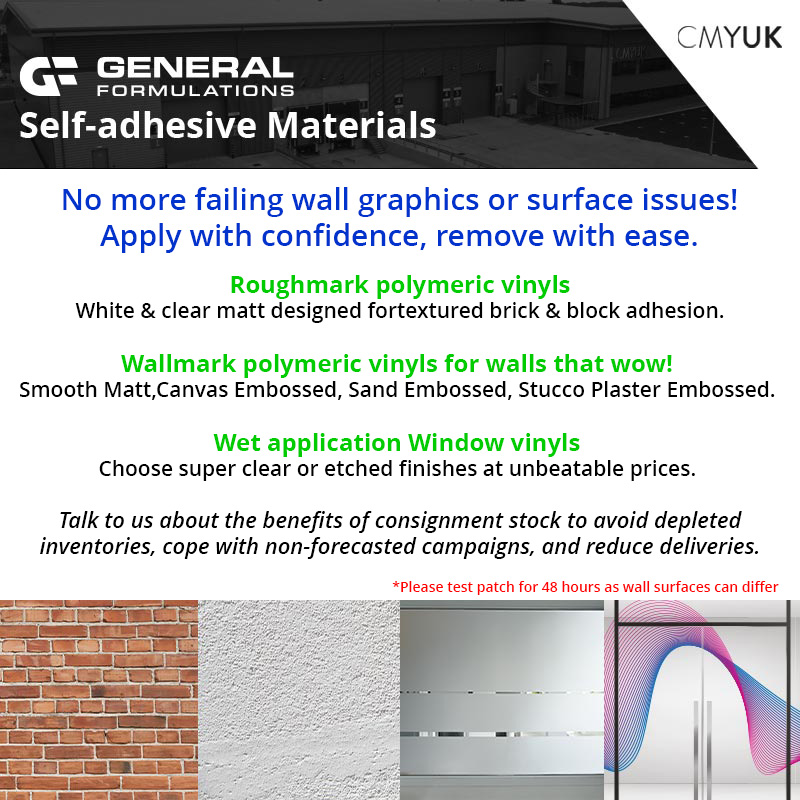 cmyuk_ltd's tweet image. Introducing General Formulations self-adhesive materials. Click here to request your samples: cmyuk.com/general-formul… 

#Generalformulations #CMYUK #Largeformat #Wideformat #Printmaterials #Selfadhesive #Windowgraphics #Wallgraphicss #Vinyl #Retail