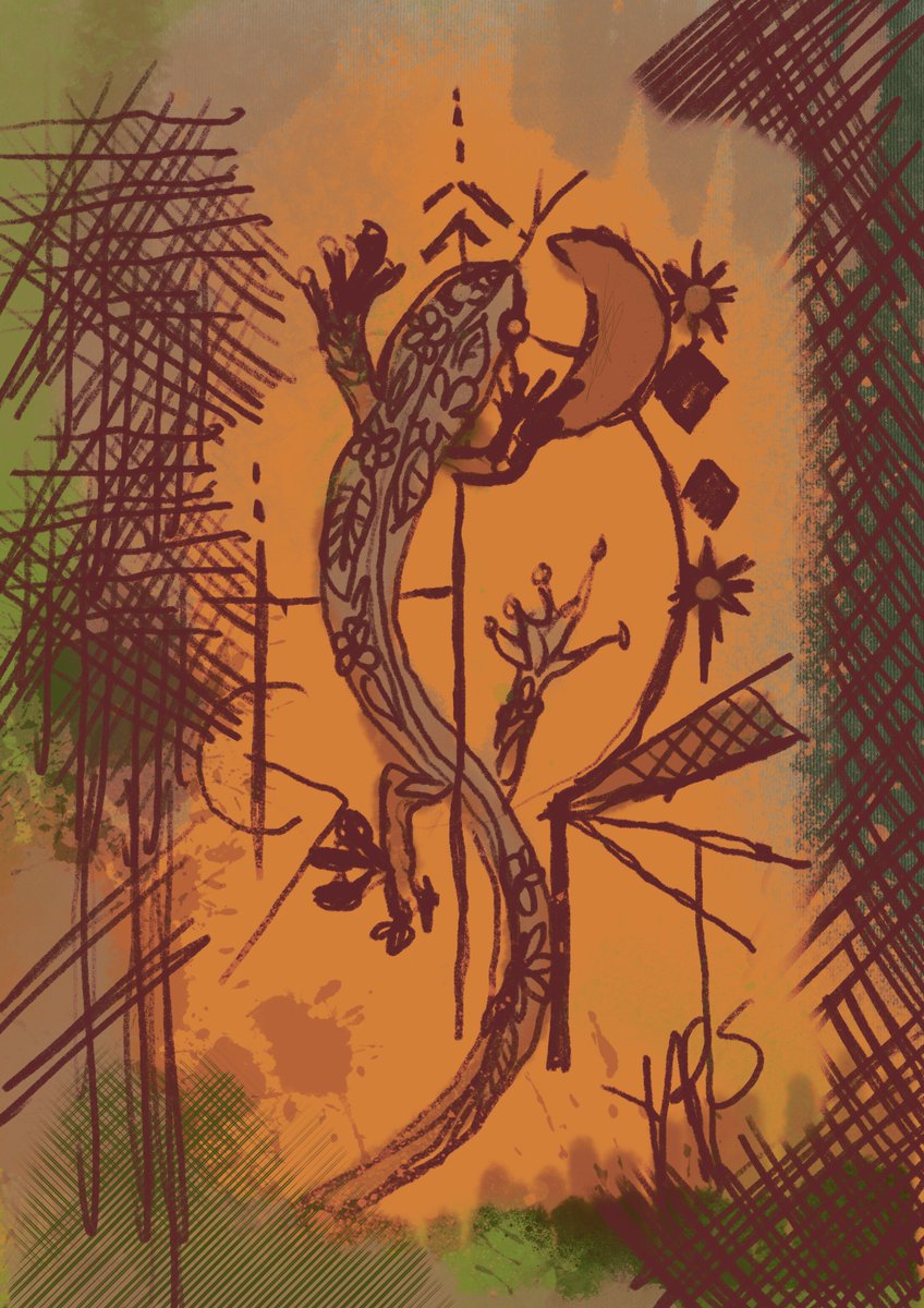 yngvildart's tweet image. Lizard, #boho , #bohoart, #art, #artist , #kunst, #tegning, #hippie, #sepia.