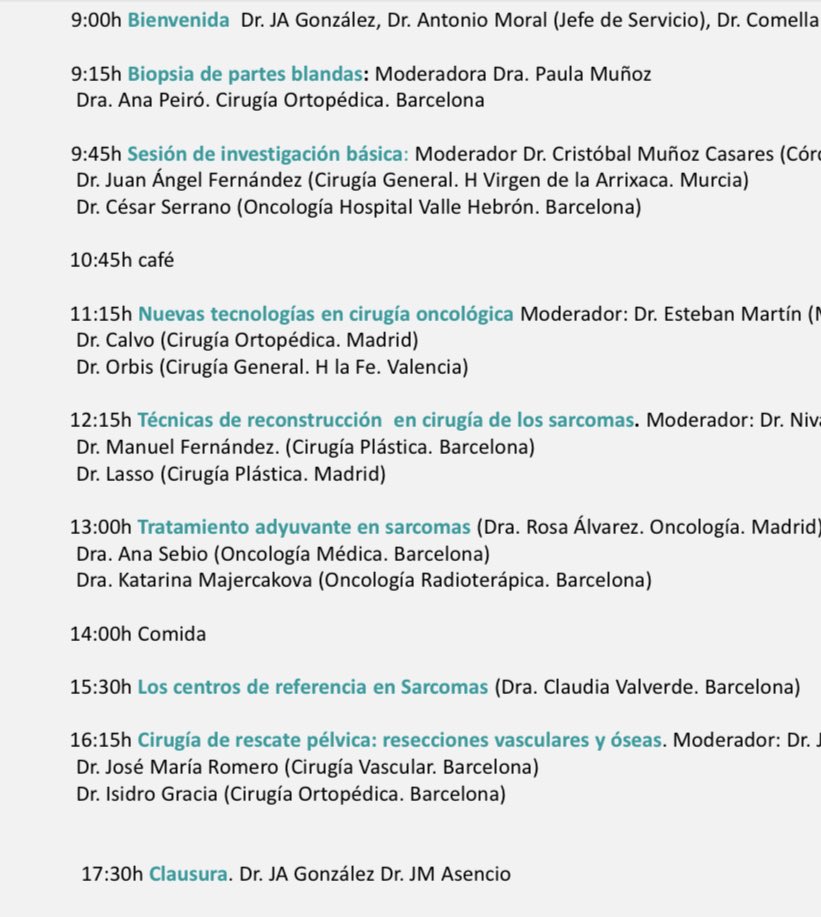 SarcomasAEC's tweet photo. 🙌🙌🙌 Jornada Nacional de Sarcomas en Hospital San Pau 9 de junio ⏱✍️ programa e inscripciones en El link https://t.co/6WZrUp1mKM @aecirujanos @aecformacion @GrupoGeis @TARPSWG no te lo puedes perder😷✍️🔥 https://t.co/tYGjIXSQZD