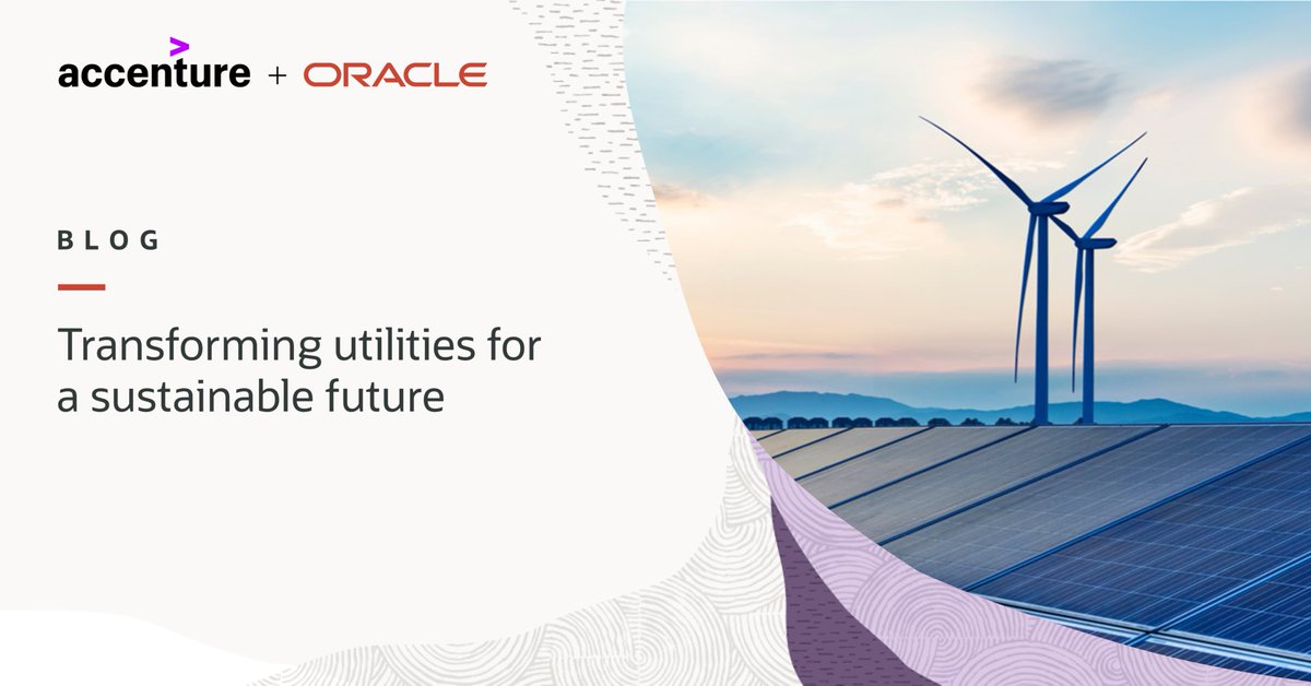 bollipallysrinu's tweet photo. .@Accenture and @Oracle Energy and Water utility experts share their insights on what is needed to accelerate on the path to a utilities transformation by achieving both #sustainability and #digitaltransformation. https://t.co/X4aLW5DsUI #OraclePartnerCommunity https://t.co/I3F20j1Beh