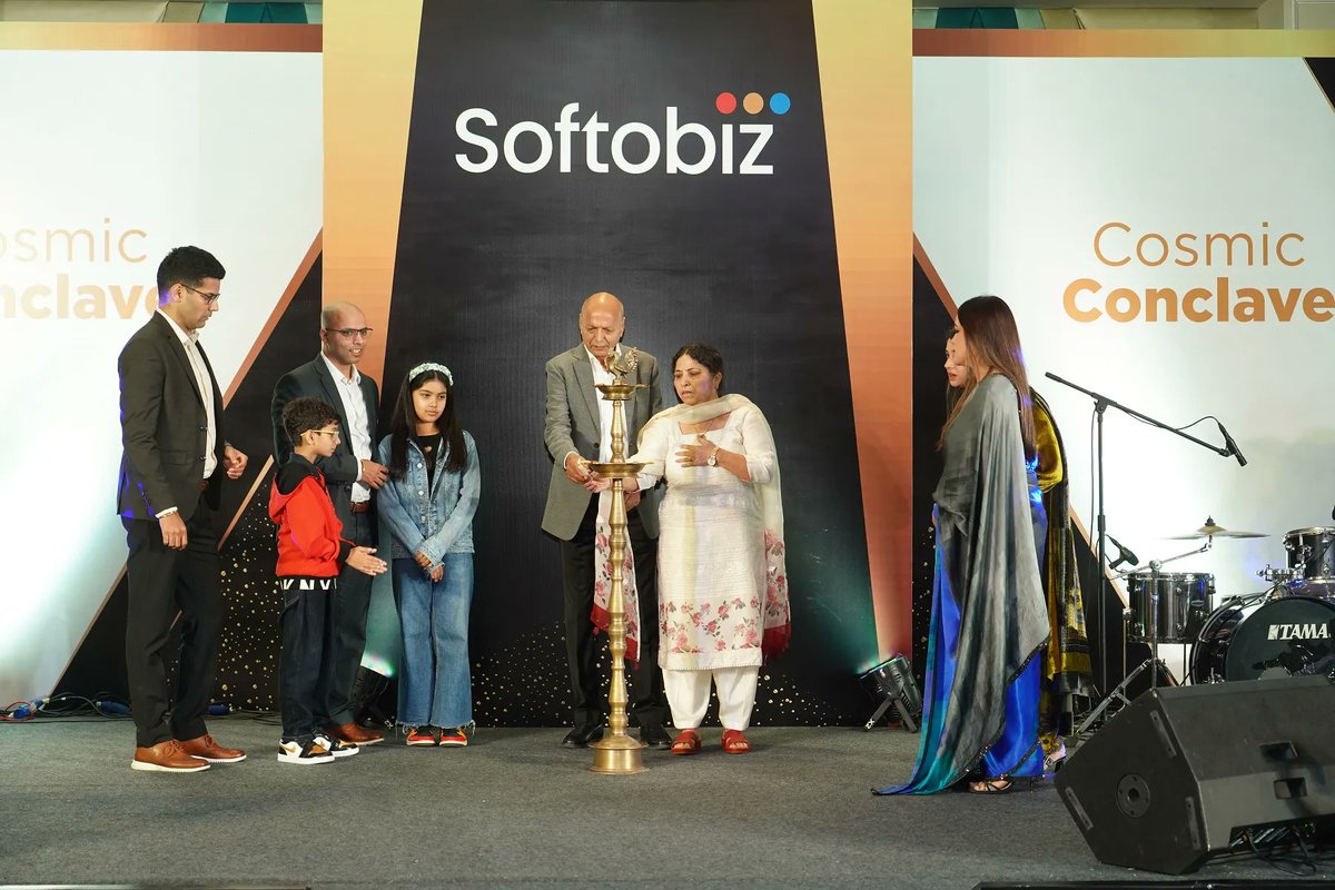 softobiz's tweet photo. #CosmicConclave — the event honours and recognises the hard work and commitment of @Softobiz team members. The celebration began with the lighting of lamps, a custom in Indian culture that signifies the eradication of darkness and the propagation of light.

#Growth  #innvation https://t.co/otbHPdHntc