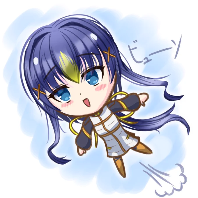 いつか自分も空を飛べると信じているペンギンちゃんを描いてみた～!(キサラギ氏のところの娘) 