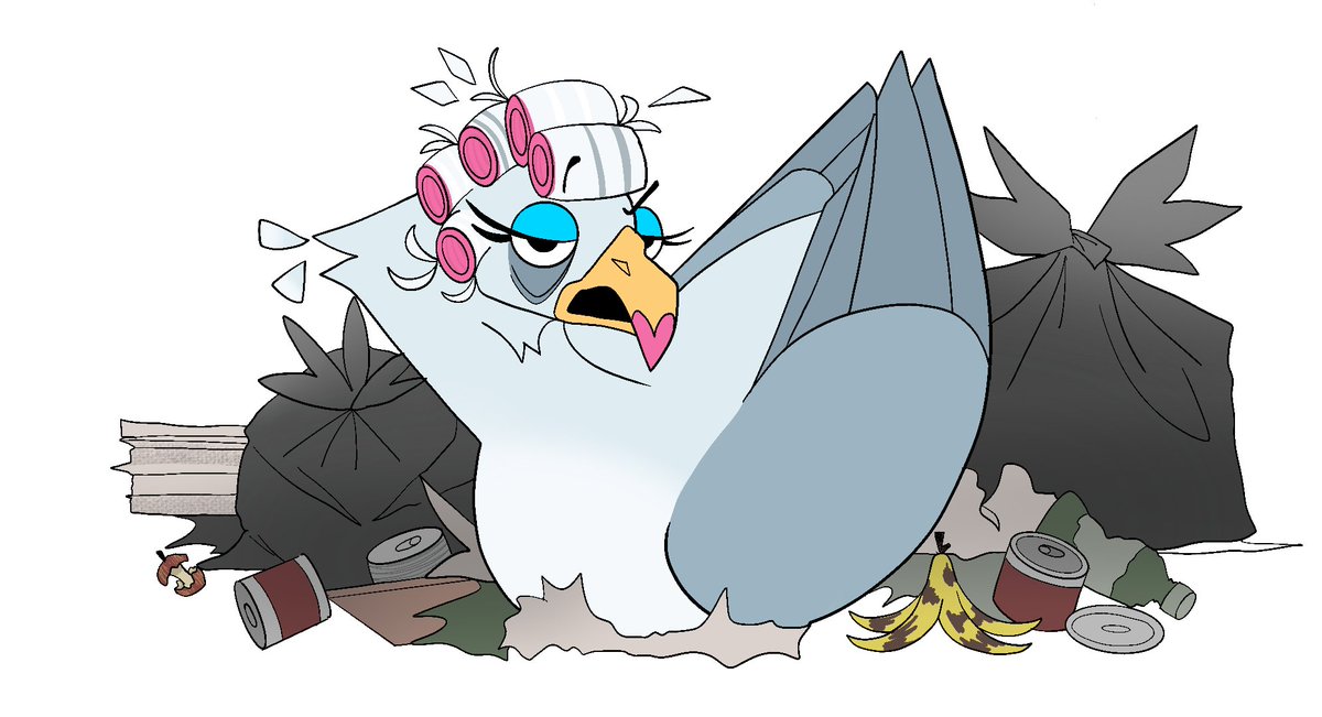 BinChickensGame's tweet photo. Please don't disturb Cerys, she's enjoying her weekly trash bath. Bother her at your own risk, she will peck you. 

#indiegame #indiedev #conceptart #gamedev #gamedevelopment https://t.co/pDBIGqpQh4