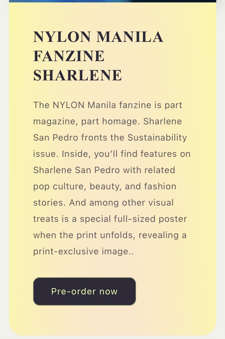 sharssp's tweet photo. Pre-Order Now  @NYLONManila Fanzine Sharlene available on https://t.co/hiQXq0oFeS check it out!!

#SharleneSanPedro | Sharlene San Pedro https://t.co/5M4vcAcg0a