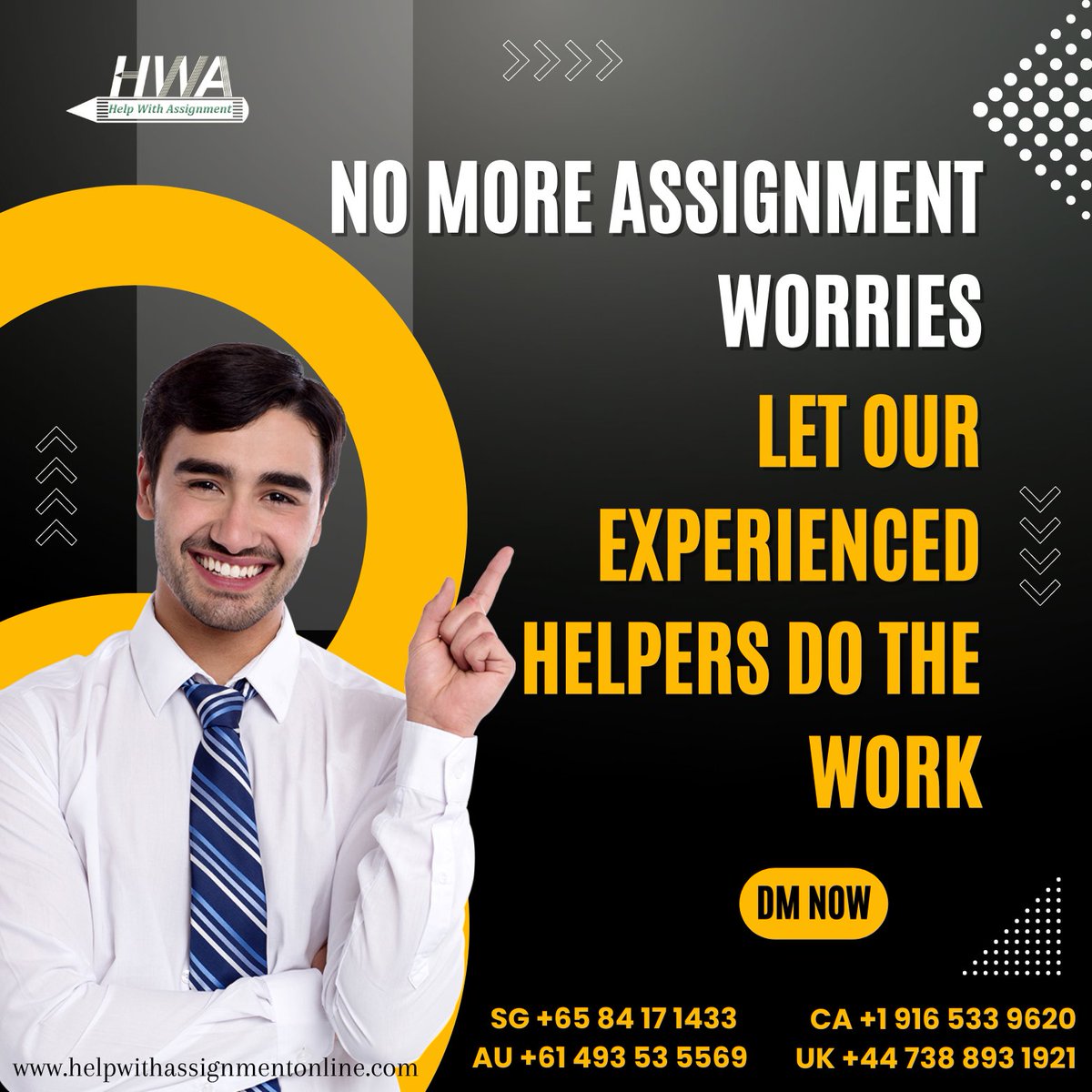 HWAssignmentO's tweet image. Struggling to juggle multiple assignments?
Take your Assignment from us.👍
Contact Us: helpwithassignmentonline.com
Call Us: +44 122 392 6189
#assignmenthelp #assignment #assignmentwriting #assignments #essaywriting #assignmenthelper #essayhelp #homeworkhelp #university #thesis #essay