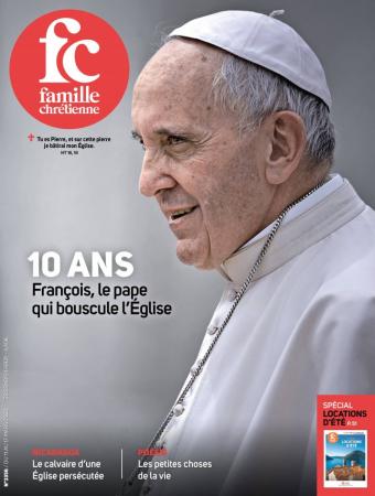 Il surprend, irrite ou séduit. Pour les 10 ans de son pontificat,<a href="/FChretienne/">Famille Chrétienne</a> consacre son nouveau numéro au pape François, à son audace missionnaire, à des catholiques qui se sont levés à sa suite, sans oublier les malentendus qui ont pu émerger, pour mieux les dénouer. A lire!