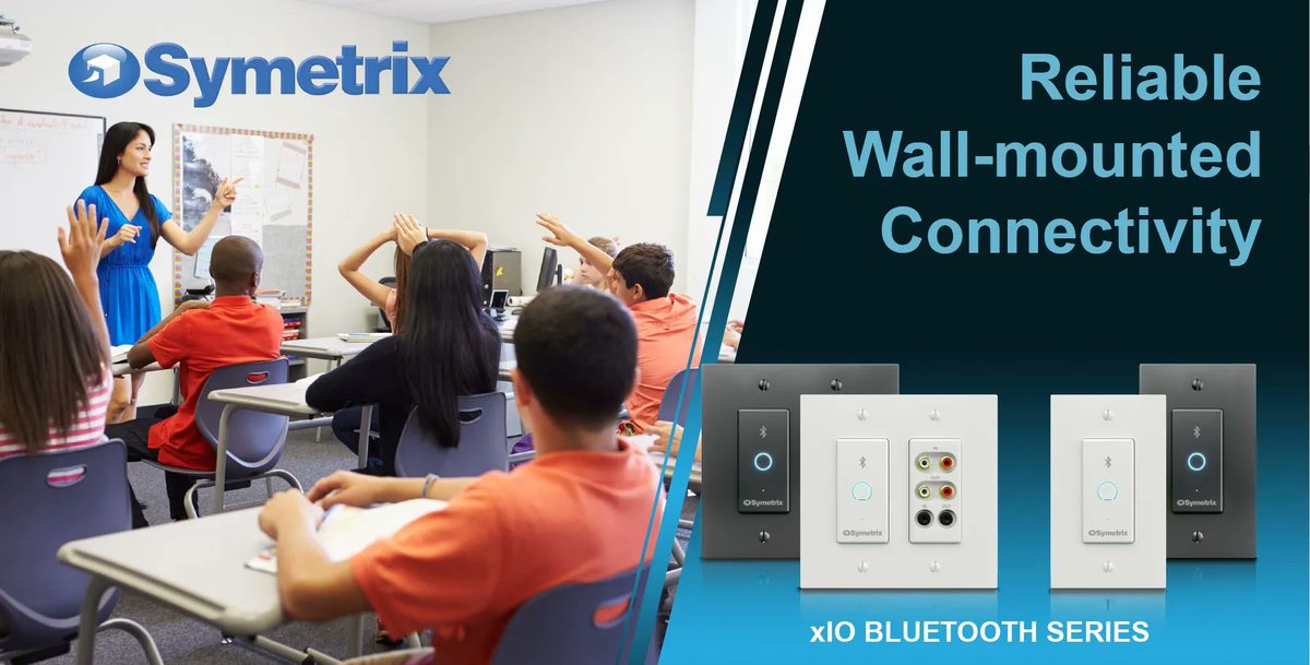 GSLPro_ME's tweet photo. Symetrix xIO Bluetooth family of PoE-powered Dante endpoints are the perfect addition to any installation, needing flexible wall-mounted connectivity with world-class audio performance: https://t.co/SZ5oUClrZo
#Bluetooth #connect #controlsolution #proav #proaudio #education https://t.co/k14VNlEszJ
