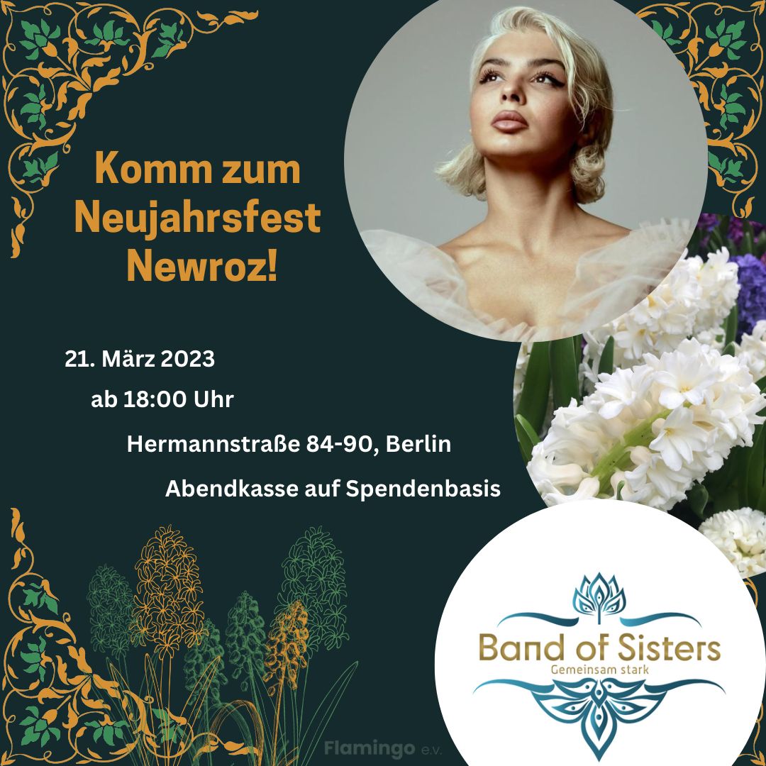 FlamingoEV's tweet photo. Ein Fest mit viel Liebe &amp; feministischer Bewegung? 
Sei beim Neujahrsfest Newroz dabei!
Es wird u.a. in kurdischen, iranischen &amp; afghanischen Gebieten gefeiert  &amp; läutet  den Frühling ein. 
Es hat einen spirituellen Bezug zur Natur &amp; verbindet Menschen miteinander 🌱 https://t.co/5RUjChmcms