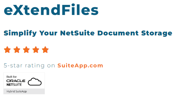 Need a more robust file storage solution that can provide document management-like capabilities within the NetSuite platform while also allowing you more space than your NetSuite service tier allows? its not a matter of IF, but rather WHEN you'll need eXtendFiles.  #netsuite