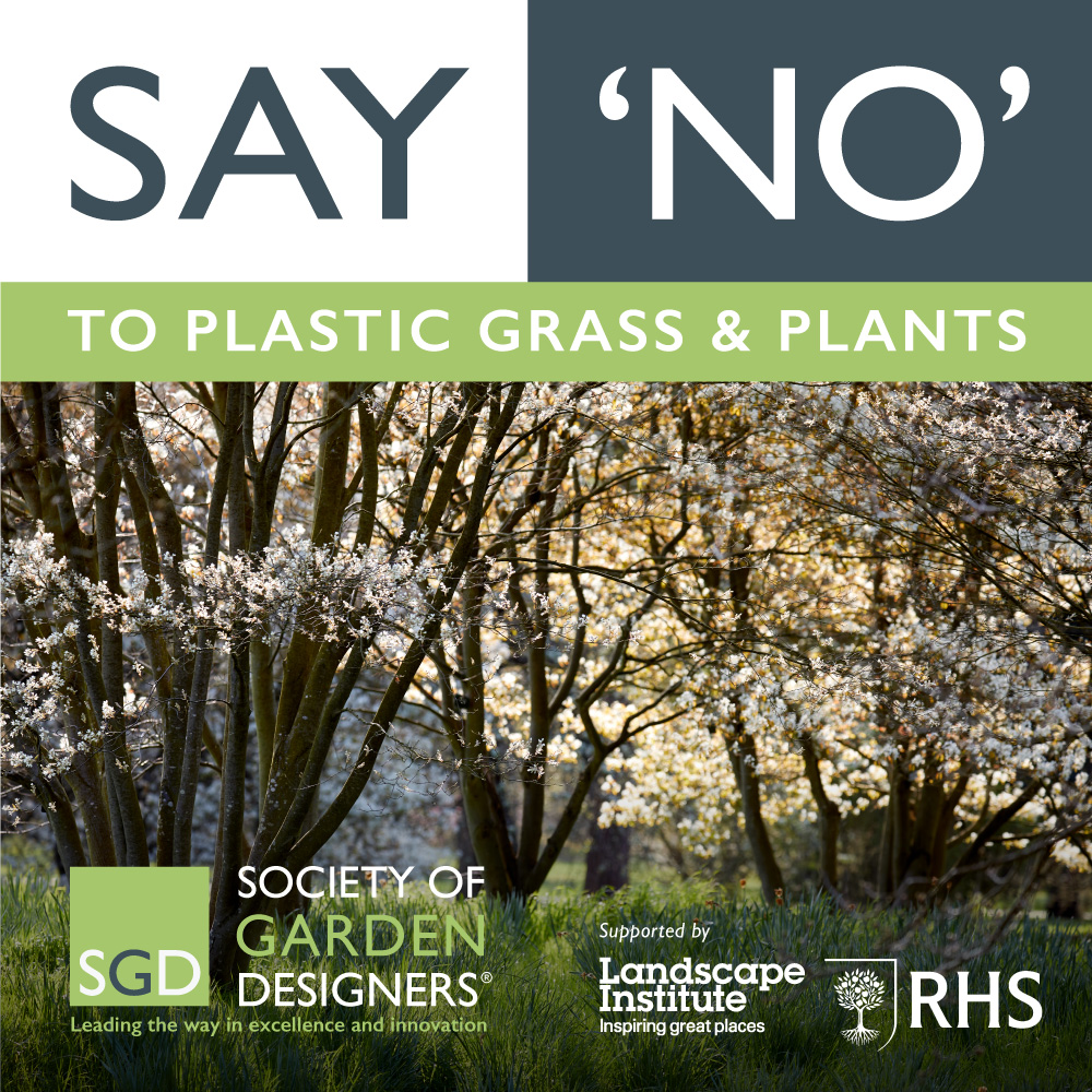 Today we are launching the @The_SGD's  ‘Say No to Plastic Grass &amp; Plants’ campaign supported by @the_rhs and <a href="/talklandscape/">Landscape Institute</a>. Please show your support for the campaign by reposting and saying ‘No’ to plastic grass and plants or downloading the campaign banner from the SGD website.