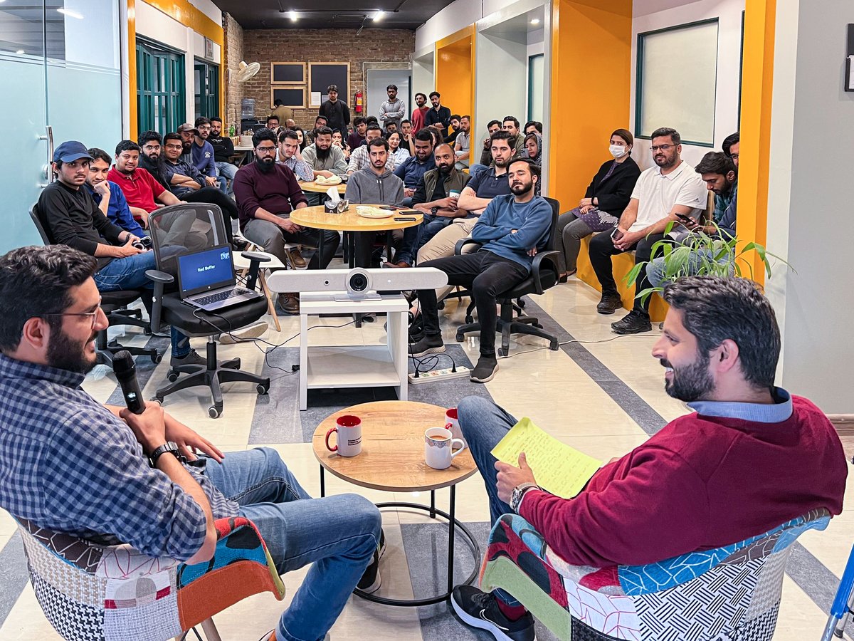 Red_Buffer's tweet photo. Amazing coffee break at Red Buffer hosted by VP of Engineering Shahqaan Qasim with guest Head of Full Stack Engineering Farhan Salam! We loved learning more about our senior members and sharing laughs over coffee and food βπ₯
#RedBuffer #ConnectedCulture https://t.co/pyNpGrJzpM