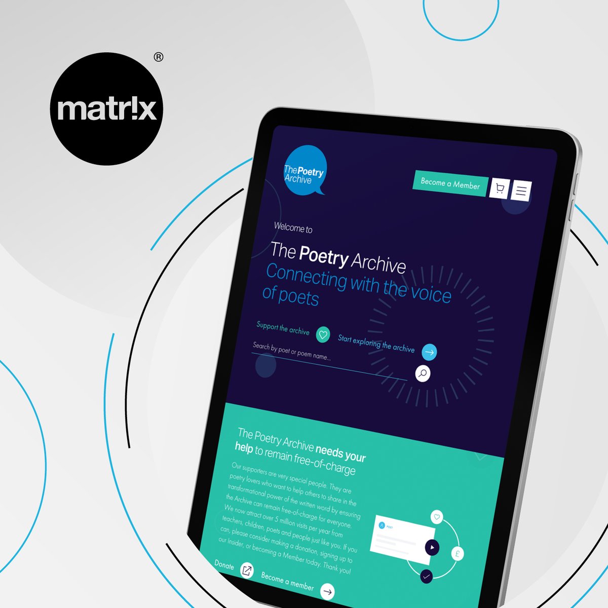 It's been great working with <a href="/PoetryArchive/">The Poetry Archive</a> to help them launch their new Insider Membership. 

Love poetry?  Check out the hundreds of poems online and support the archive ow.ly/hLeH50N0XTU 

 #webdesign #designagency #webdesigner #poetryarchive #poetry #design