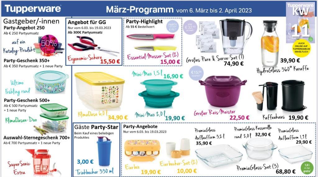 Werbung -
Unser März-Programm 🤩

go.tupperware.de/536z6c 

#tupperware #party #küche #werbung
