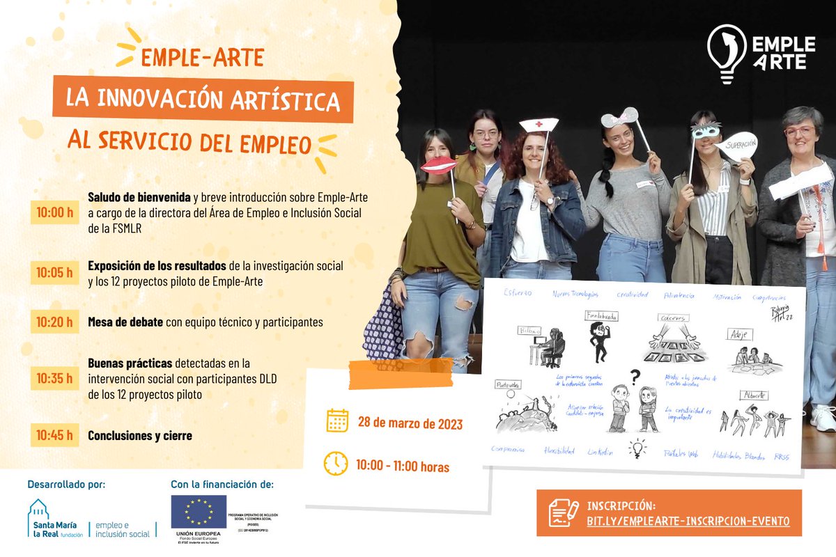 AreaEmpleoFSMLR's tweet photo. 🙋‍♀️🙋‍♂️ ¿Cómo puedes aplicar técnicas de #innovación y #creatividad para motivar a personas en #DesempleoDeLargaDuración y lograr que reactiven con éxito su #BúsquedaDeEmpleo? 
🔜 El 2⃣8⃣de marzo te lo contamos en un #EventoOnline. https://t.co/AfiA9rZApW https://t.co/HfiH4XDRWw