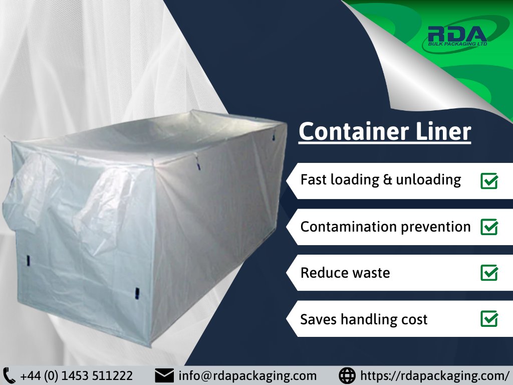 RdaLtd's tweet photo. #RDABulkPackagingLtd #containerliner #liner #costeffective #shippingcontainerbag https://t.co/DehDIC2Omg