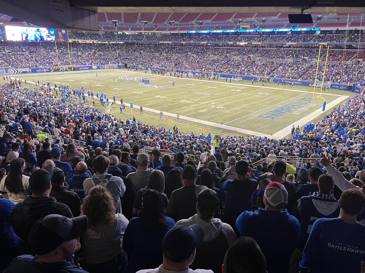JanetJDuch's tweet photo. 38,310 @XFLBattlehawks strong!

Thank you St. Louis. #XFL2023 https://t.co/G9yIokA4sq
