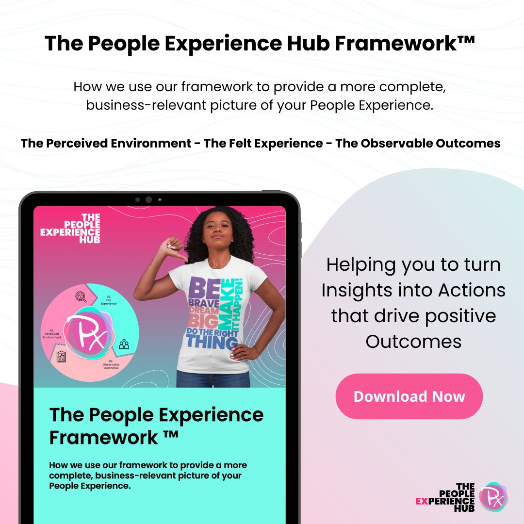 ThePxHub's tweet photo. The People Experience Framework™ : Helping you to turn Insights into Actions that drive positive Outcomes
Get the framework: https://t.co/SiTvlgzLPK
#insightsintoaction #positiveoutcome #hr #peopleexperience https://t.co/4kOmgj6Pel