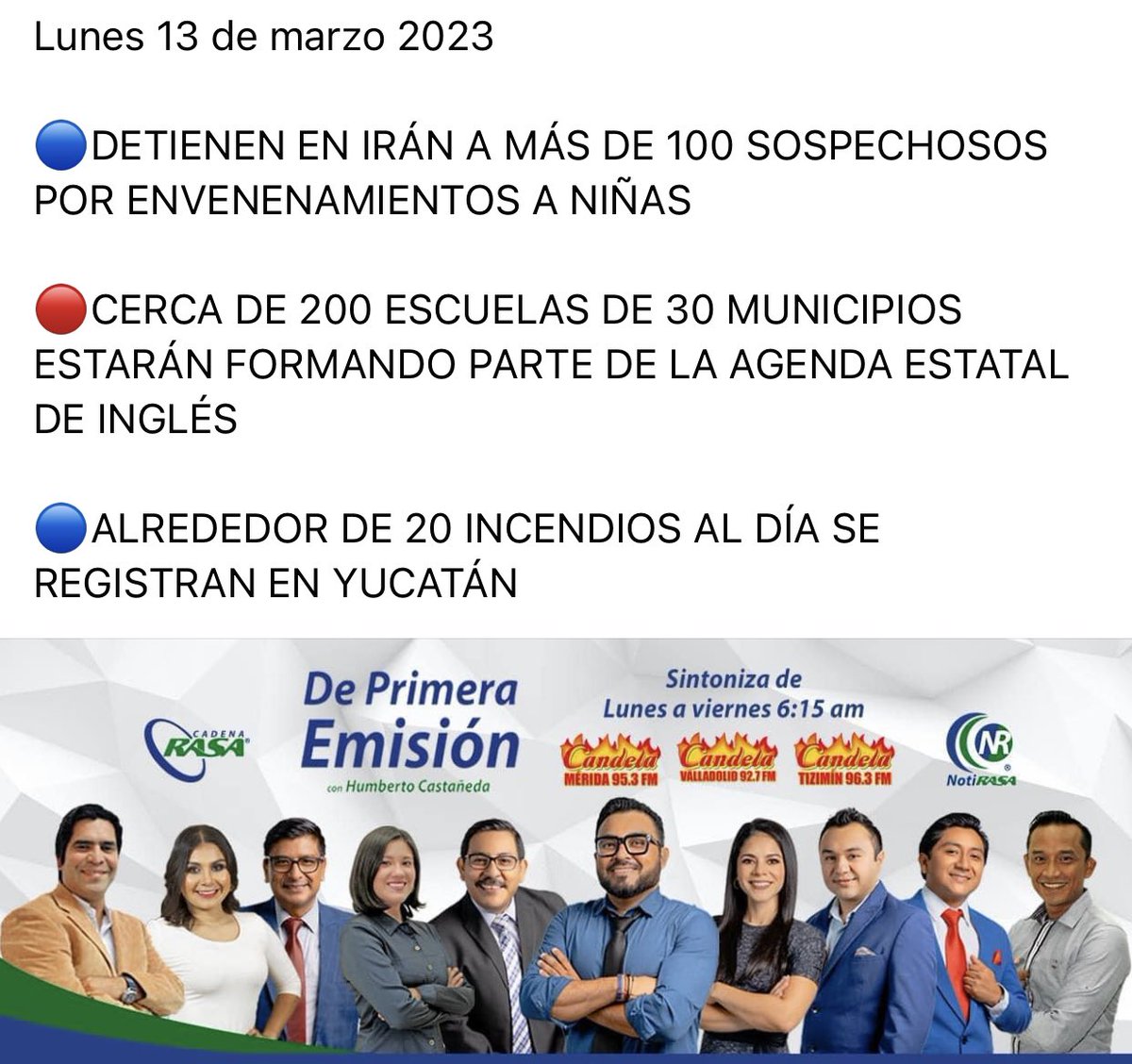 Lunes 13 de marzo 2023
🙏En el santoral:  Santa Leticia, San Ramiro, San Rodrigo, San Salomón y Santa Ninfodora
➕Han transcurrido 072 días
➖Faltan por transcurrir 293
🌹07 días para primavera
🤰57 días para el dìa de las madres
💒21 días para vacaciones de semana santa