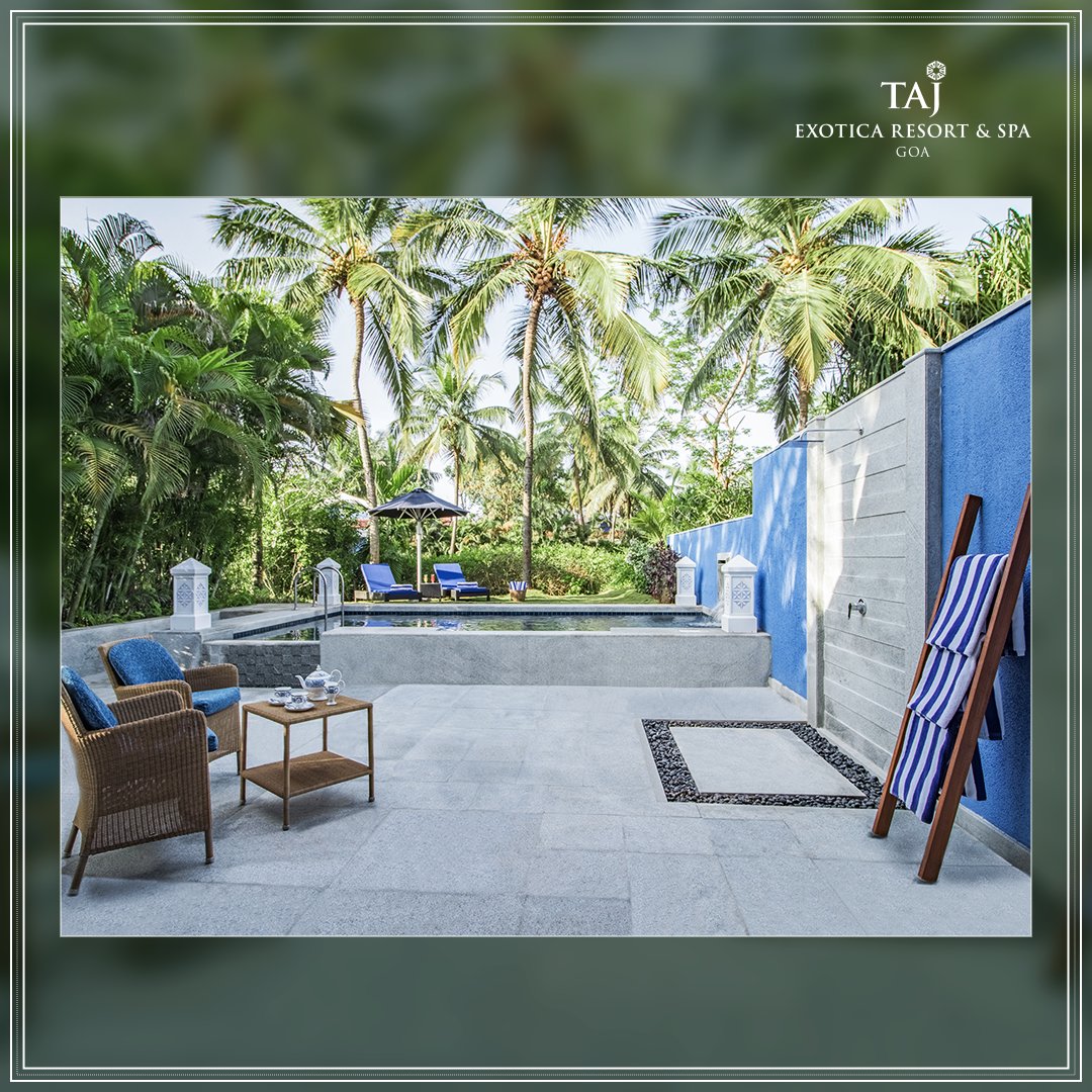Tajexoticagoa's tweet photo. Dive into your luxurious personal pool or spend an afternoon basking in the Goan sun. At our Garden Villa room with plunge pool, you will never feel the need to leave.
For reservations, call: +91 83266 83333
#TajExoticaGoa #ExoticDestination #BenaulimBeach #TajHotels https://t.co/5yCYJnCk2p