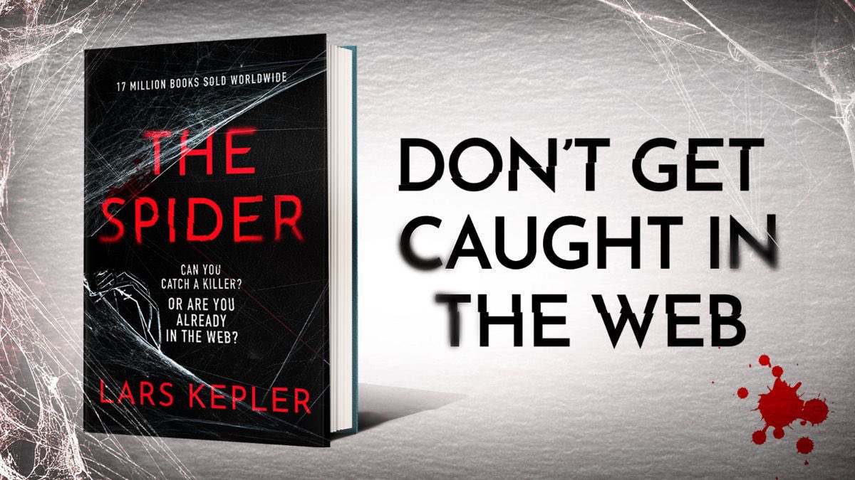 AmandaLlwyd's tweet photo. I’ve just read the latest #LarsKepler newsletter and how creepy is this cover for the new #JoonaLinna book #TheSpider 🖤😱🕷️ @ZaffreBooks https://t.co/oRGiUWgfFO
