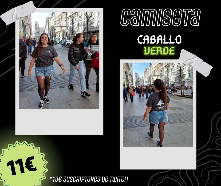 CaballoVerdeTOL's tweet photo. 🤩ROPA 'CABALLO VERDE'🐎🟢

🤠Quieres sentirte como un verdadero Jinete? Ya están a la venta las primeras prendas del canal!

😁Si estás interesado escribe a caballoverdetoledo@gmail.com y nos ponemos en contacto!

💸Precio general: 11€ y 27€
🥳Precio suscriptor: 10€ y 25€ https://t.co/Qw4TltmFfa