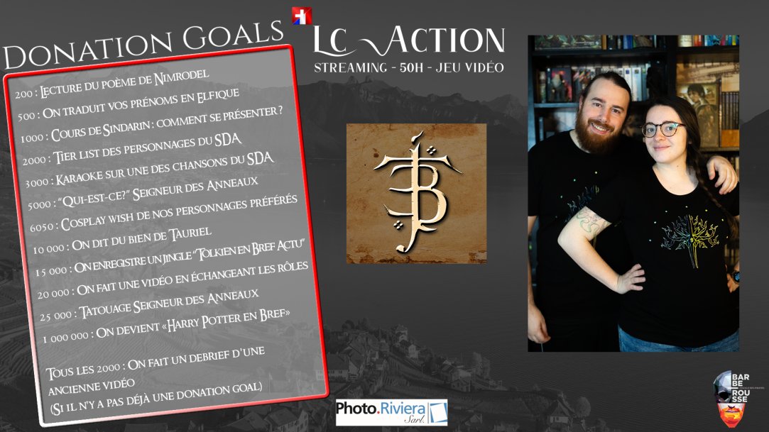 tolkienenbref's tweet photo. Voici donc nos donation goals définitifs pour le marathon caritatif #lcaction2023 ♿️. 
Merci à tous ceux qui ont donné leurs idées 💡! Certaines ont été retenus, d'autres étaient compliqués à mettre en place, mais on garde toutes les idées non retenus sous le coude 💪 https://t.co/8zQu0vuxyi
