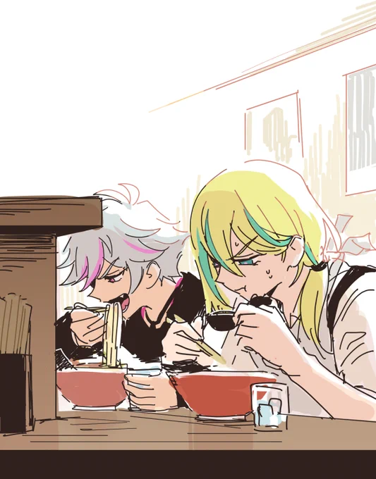 を食うダクメアくんの落書き 