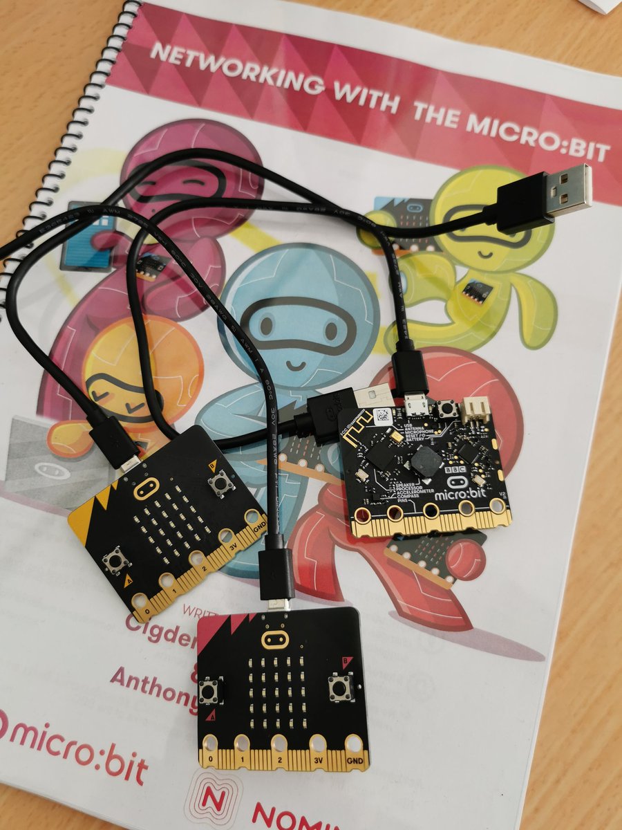 Xarxes sense fil amb la microbit/wireless networking with microbit @microbit_edu @nominet #microbit #bbcmicrobit #Steam #nominet #IESIFACH #Calp