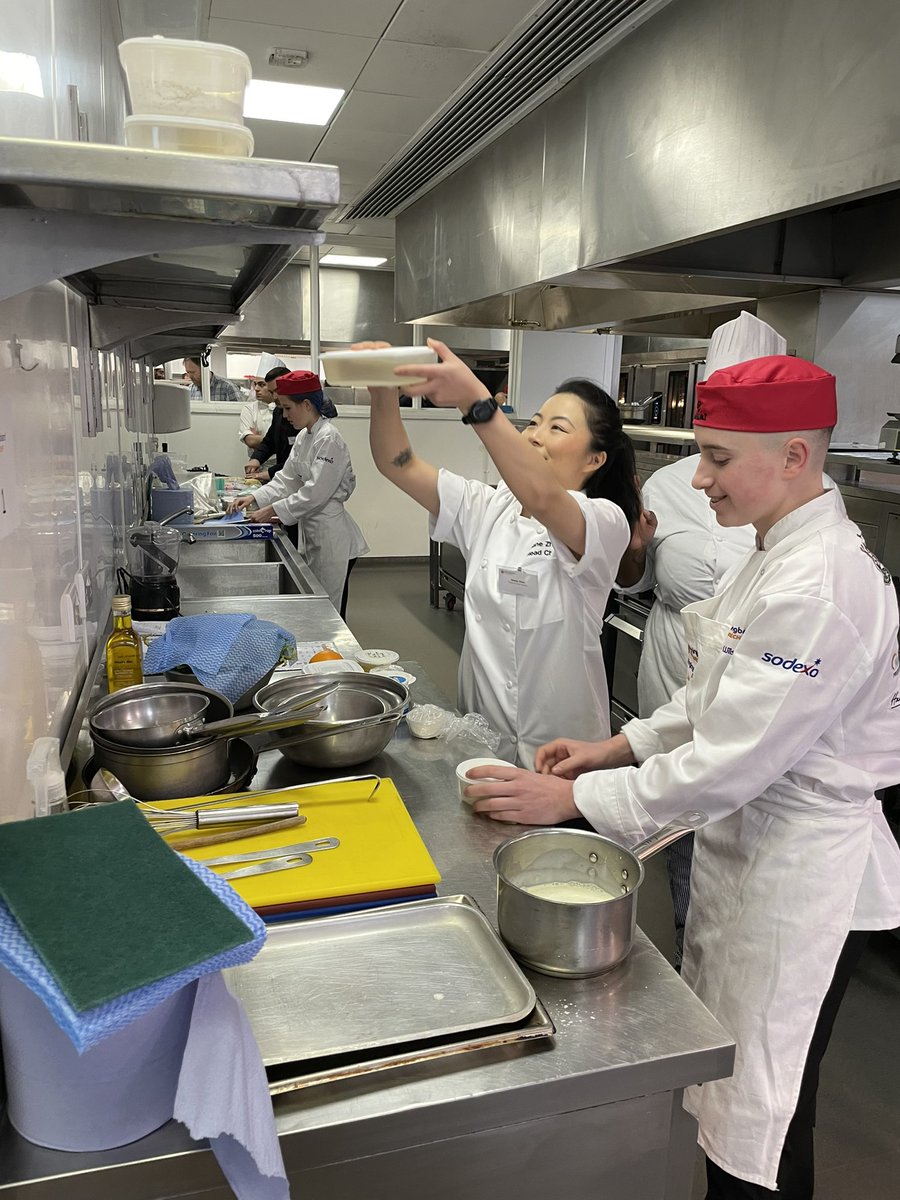 Action stations at Westminster Kingsway College as the @SBFutureChef final is under way under the watchful eye of some top judges