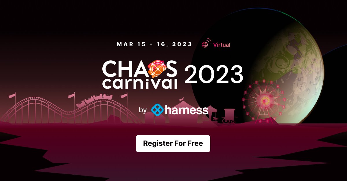 💡 @chaoscarnivalio is a 2-day virtual conference for cloud-native Chaos Engineering.

🗓️ 15th & 16th March 2023 📌 Online

➡️ Register: chaoscarnival.io

👉 Tech events in the UK: devitjobs.uk/events

#DevITEvents #ChaosEngineering #chaoscarnival #Cloud
