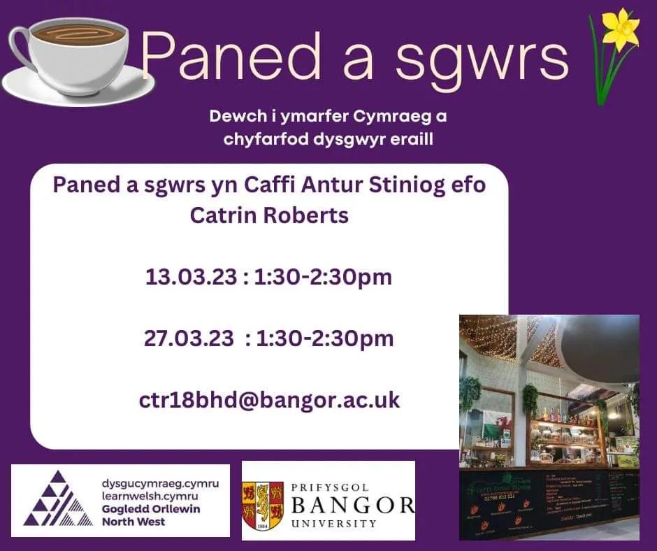 Dewch i ymarfer eich Cymraeg yn ein caffi clyd!
#yagym #aydysgwyr