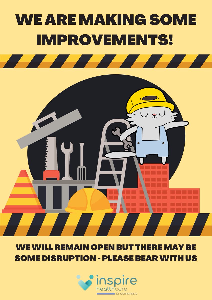 We are making some exciting improvements to the surgery!  
Work starts next week - we will remain open and will be doing our best to minimise disruption but thank you in advance for your patience  🏥🛠️🩺