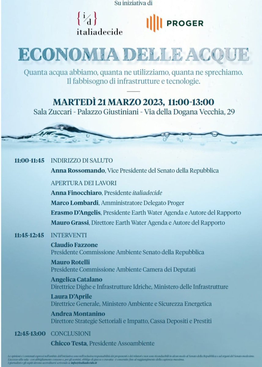 🌎Siamo  felici di aver contribuito alla realizzazione di un Rapporto così importante sullo stato della risorsa idrica in Italia. Partire dai dati 🖥️è importante per sviluppare una strategia solida e sostenibile contro #siccità e cambiamenti climatici.
Ci vediamo qui 👇
#ewa