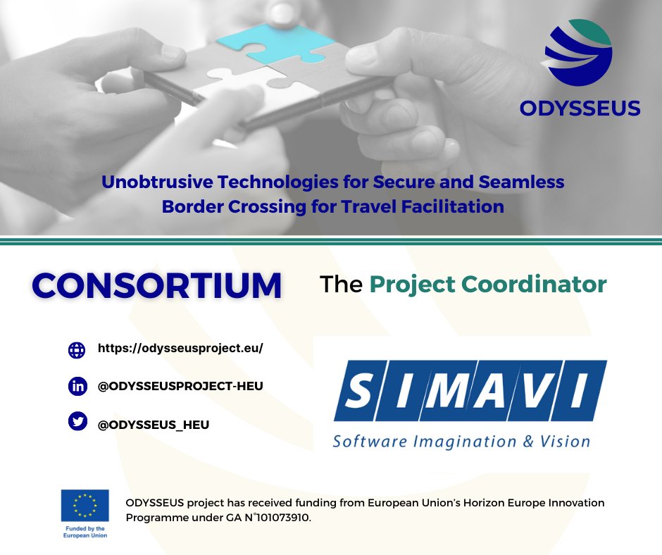 odysseus_heu's tweet photo. Introducing the #ODYSSEUS project Consortium! 🤝
ODYSSEUS project is an #EU-funded project of 1️4️ partners from all over #europe 🇪🇺 and the United Kingdom.
📯 We begin with the #Project #Coordinator, #SIMAVI Software Imagination & Vision. https://t.co/ZVv3hghdCq