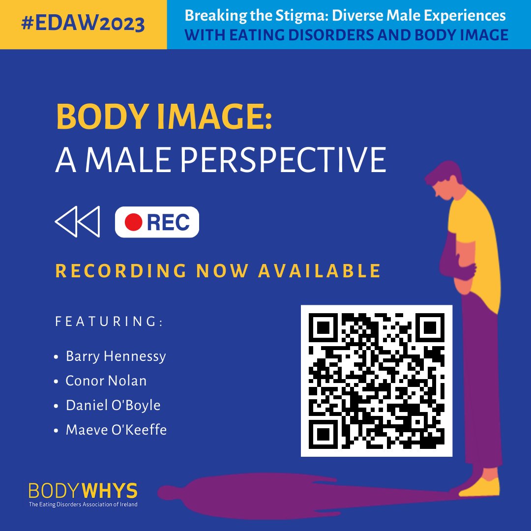 bodywhys's tweet image. ▶ We are delighted to share the first webinar recording from #EDAW2023. &apos;Body Image: A Male Perspective&apos; is now live on the Bodywhys YouTube channel. 

Watch back here: youtube.com/watch?v=gwVxYk…

Our thanks to @barryheano_1, Conor Nolan, @dobby896 and Maeve O&apos;Keeffe 👏