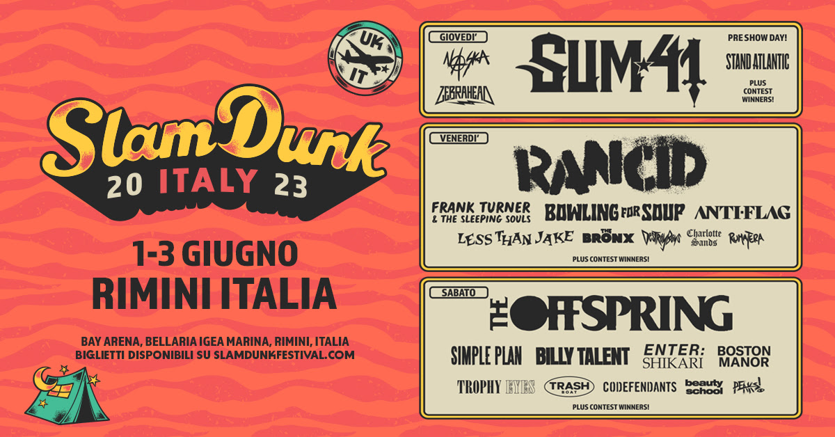 Slum Dunk Italy 2023: Naska, Rumatera e Peaks! si aggiungono alla line-up! metallus.it/news/slum-dunk… #SlamDunkItaly <a href="/hubmusicfactory/">Hub Music Factory</a> #Naska <a href="/Rumatera/">Rumatera</a> @yeswearepeaks
