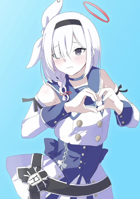 先輩......いつまでこの格好をするのですか......?///#ブルアカ #BlueArchive 