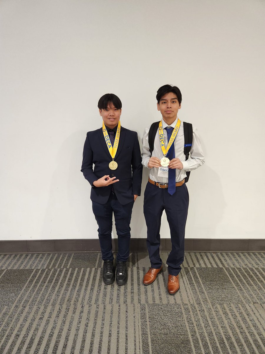 Congrats to Richie Saelim and Kevin Inguil on making finals at DECA State competition.